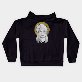 Satanic woman portrait Kids Hoodie